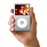 Hand holding an iPod